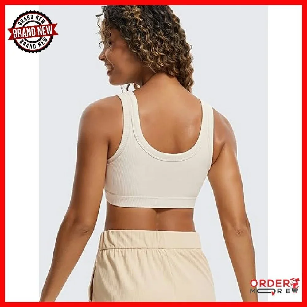 Wireless Medium Impact Sports Bra with Removable Pads U Back Design